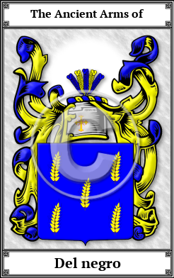 Del negro Family Crest Download (JPG)  Book Plated - 150 DPI
